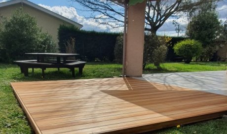 Terrasse en bois exotique