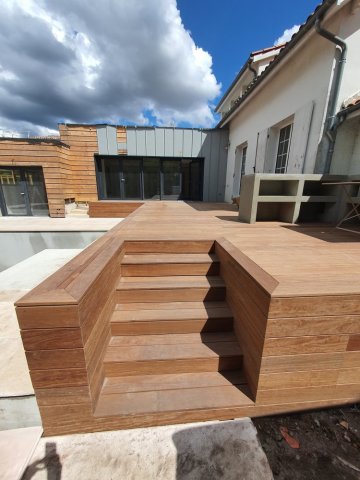 Terrasse en bois exotique