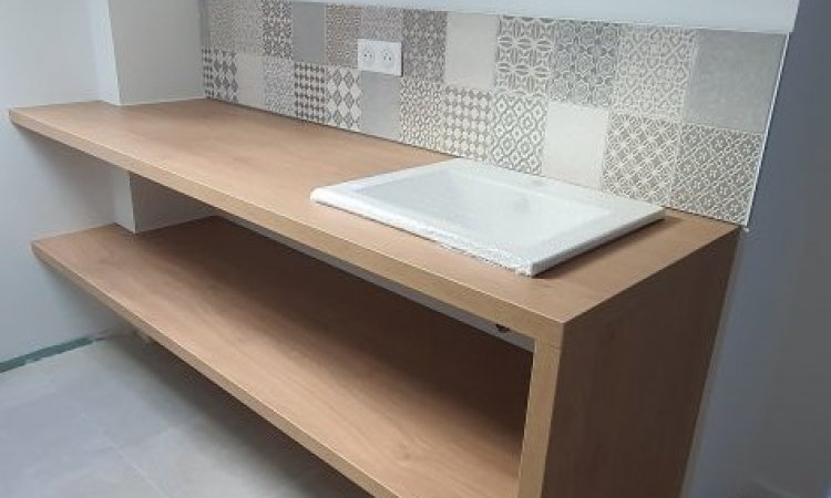 Meuble de salle de bain - Langon - Projet Bois Concept 